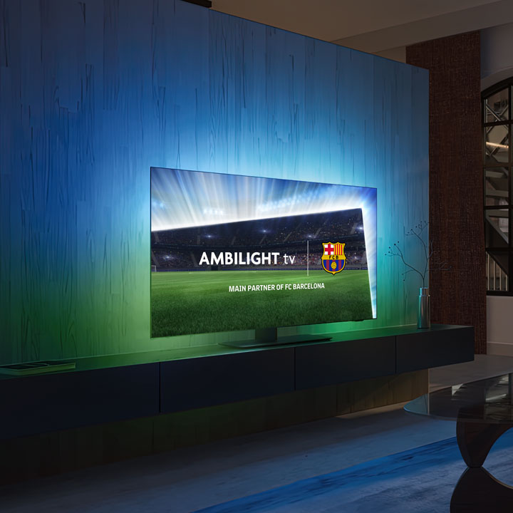 Αγώνες της FC Barcelona με τηλεοράσεις Ambilight